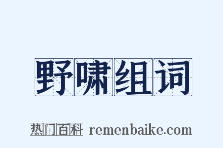 野啸组词是什么意思的图片